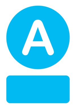 Resimli Simge Arka Planda İzole - A