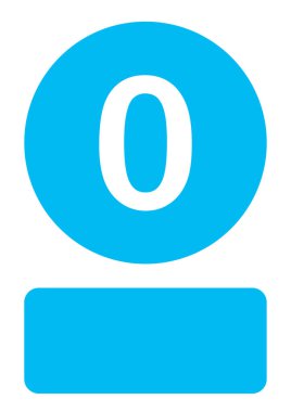 Resimli Simge Arka Planda İzole - 0