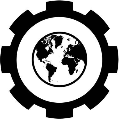 Resimli Simge Arka Planda İzole - Dünya Kuzey Amerika 