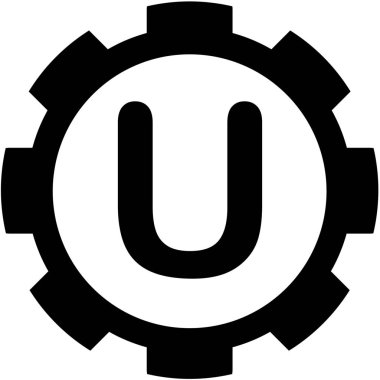 Resimli Simge Arka Planda İzole - U