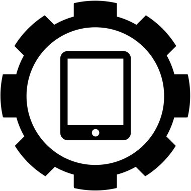 Resimli Simge Arka Planda İzole - Tablet