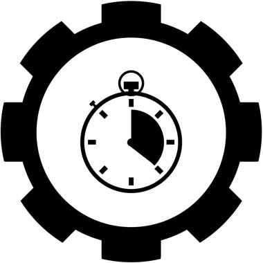 Resimli Simge Arka Planda İzole - Kronometre 3 Sekizinci 