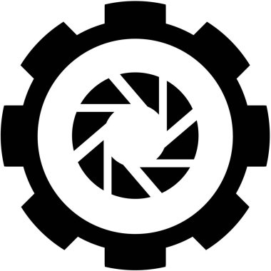 Resimli Simge Arka Planda İzole - Deklanşör