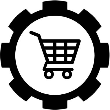 Resimli Simge Arka Planda İzole - Alışveriş Arabası