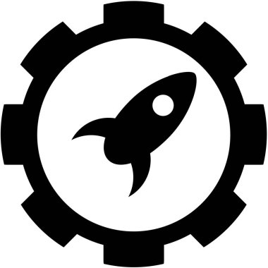 Resimli Simge Arka Planda İzole - Roket