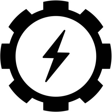 Resimli Simge Arka Planda İzole - Şimşek Çakma