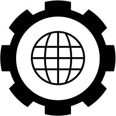 Resimli Simge Arka Planda İzole - Globe