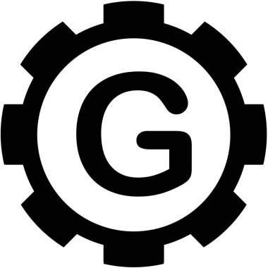 Resimli Simge Arka Planda İzole - G