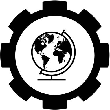 Resimli Simge Arka Planda İzole - Globe North America 