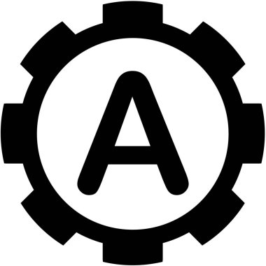 Resimli Simge Arka Planda İzole - A