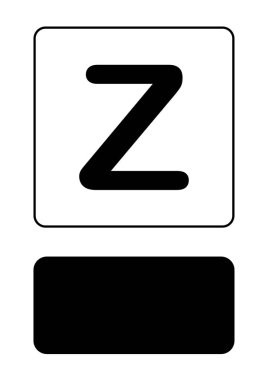 Resimli Simge Arka Planda İzole - Z