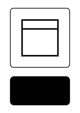 Resimli Simge Arka Planda İzole - Web Wireframe Split 
