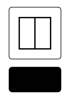 Resimli Simge Arka Planda İzole - Web Wireframe Split 