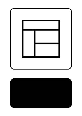 Resimli Simge Arka Planda İzole - Web Wireframe 4 Way 