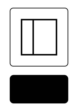 Resimli Simge Arka Planda İzole - Web Wireframe Split 