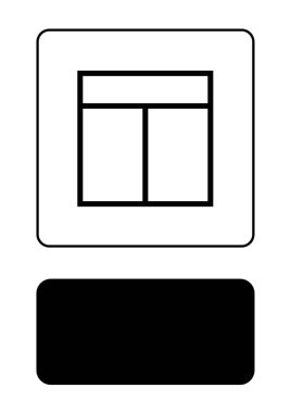 Resimli Simge Arka Planda İzole - Web Wireframe 3 Way 