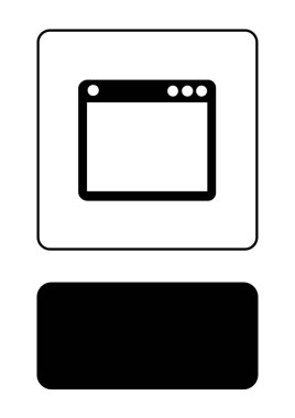 Resimli Simge Arka Planda İzole - Web Tarayıcısı