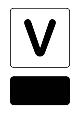 Resimli Simge Arka Planda İzole - V