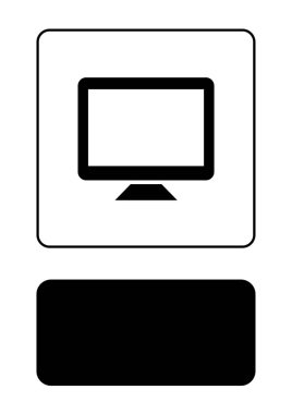 Resimli Simge Arka Planda İzole - Televizyon