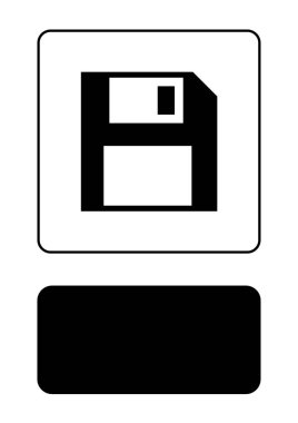 Resimli Simge Arka Planda İzole - Küçük Disket