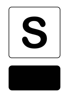 Resimli Simge Arka Planda İzole - S