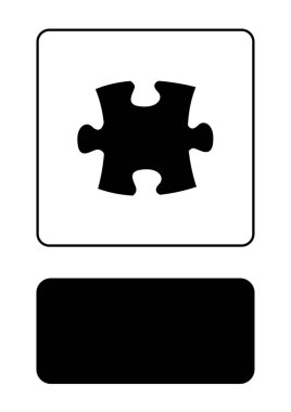 Resimli Simge Arka Planda İzole - Puzzle Piece
