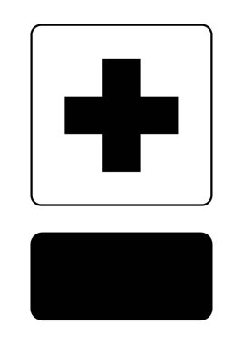 Resimli Simge Arka Planda İzole - Artı