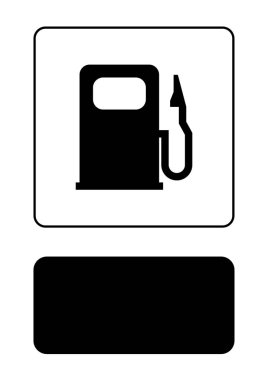 Resimli Simge Arka Planda İzole - Benzin Pompası Işık