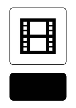 Resimli Simge Arka Planda İzole - Film Makara