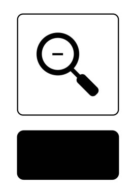 Resimli Simge Arka Planda İzole - Büyüteç Hayvanat Bahçesi