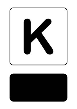 Resimli Simge Arka Planda İzole - K