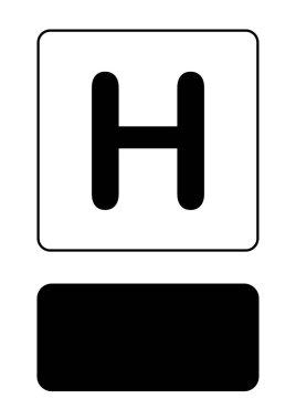 Resimli Simge Arka Planda İzole - H