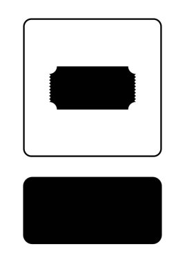 Resimli Simge Arka Planda İzole - Sinema Bileti