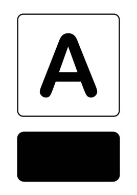 Resimli Simge Arka Planda İzole - A