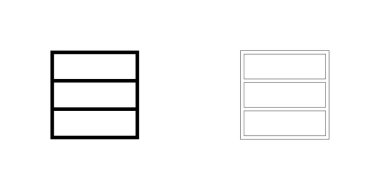 Resimli Simge Arka Planda İzole - Web Wireframe Üçlü