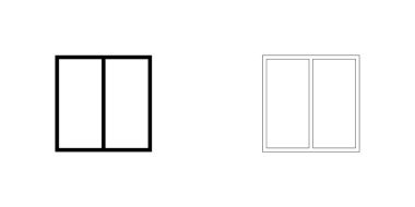 Resimli Simge Arka Planda İzole - Web Wireframe Split 
