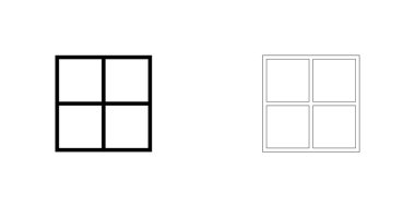 Resimli Simge Arka Planda İzole - Web Wireframe Kare