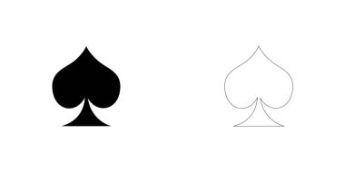 Resimli Simge Arka Planda İzole - Maça Kart Takım