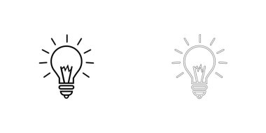 Resimli Simge Arka Planda İzole - Yuvarlak Ampul