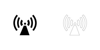 Resimli Simge Arka Planda İzole - Radyo Kulesi