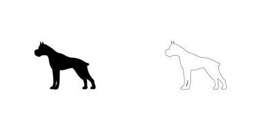 Resimli Simge Arka Planda İzole - Pitbull Guard Dog