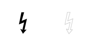 Resimli Simge Arka Planda İzole - Şimşek