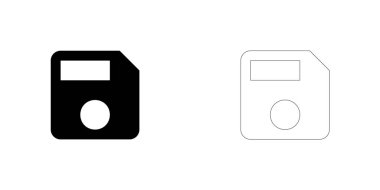 Resimli Simge Arka Planda İzole - Büyük Disket