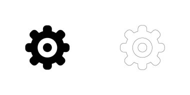 Resimli Simge Arka Planda İzole - Dişli