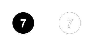 Resimli Simge Arka Planda İzole - Daire 7 Dolu