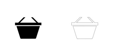 Resimli Simge Arka Planda İzole - Sepet