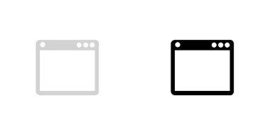 Resimli Simge Arka Planda İzole - Web Tarayıcısı