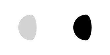 Resimli Simge Arka Planda İzole - Waning Gibbous Moon-