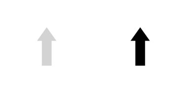 Resimli Simge Arka Planda İzole - Yukarı Ok