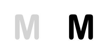 Resimli Simge Arka Planda İzole - M